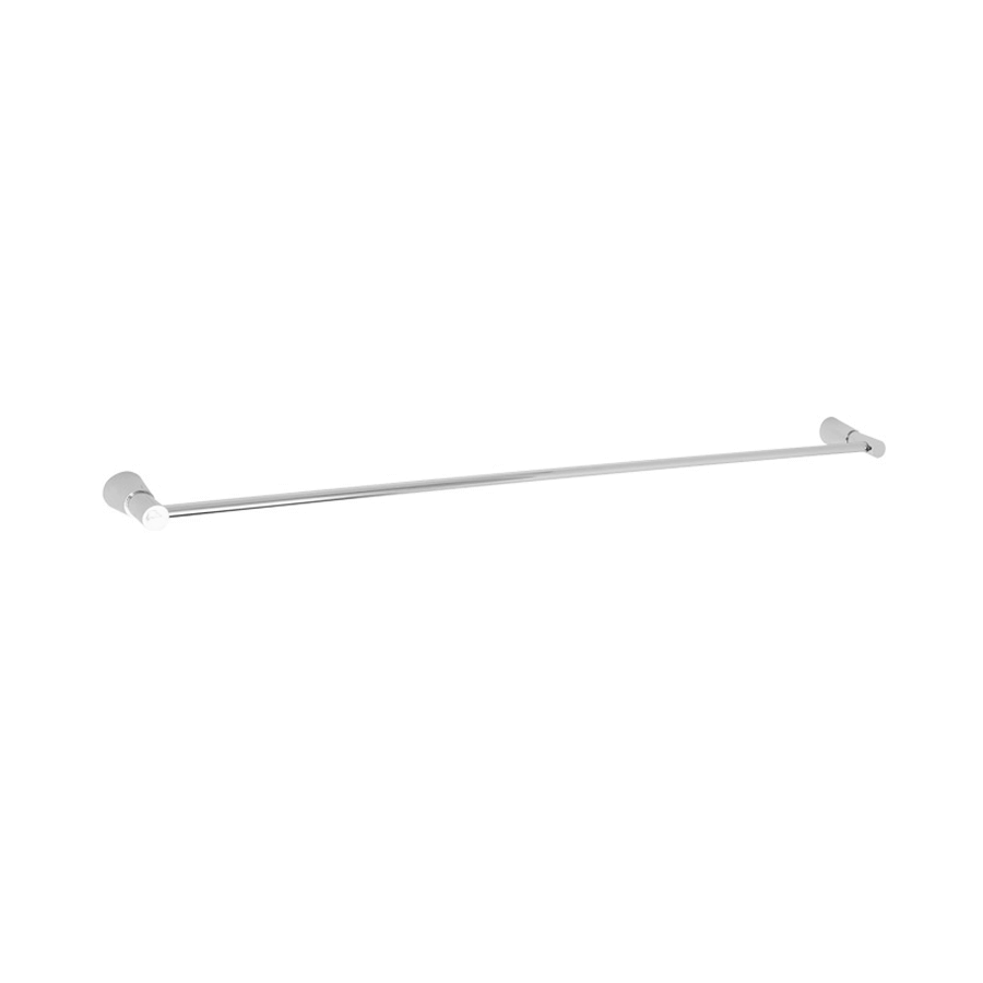 Round chrome single towel bar rail