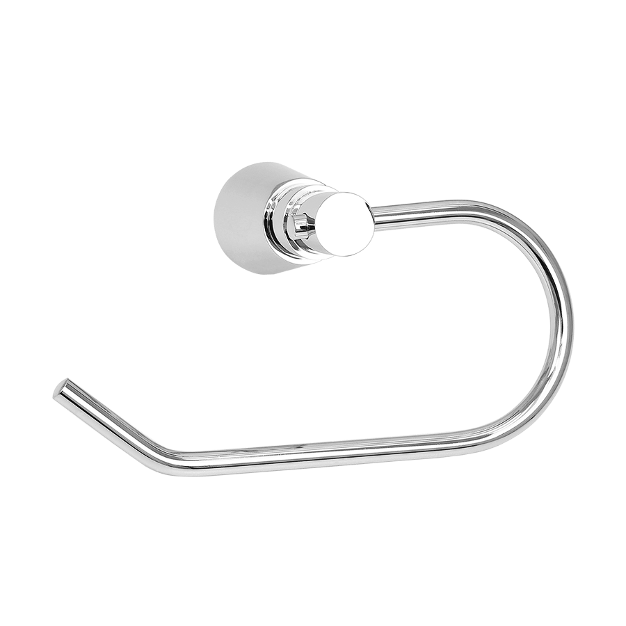 Round chrome toilet roll hanger holder