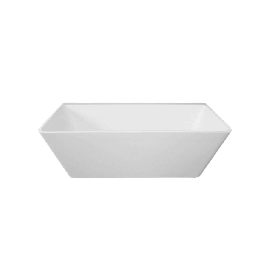 Square white freestanding 1680mm back to wall bath