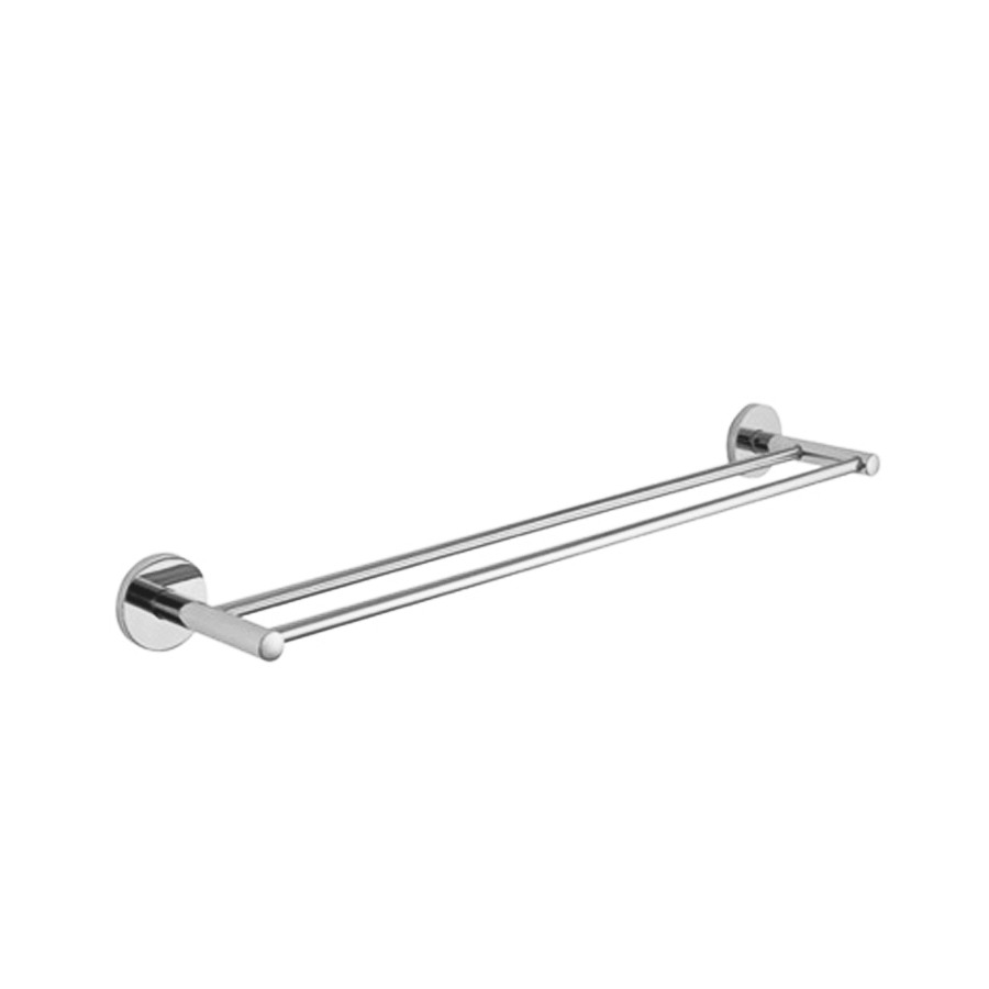 Round stainless steel double towel bar rail