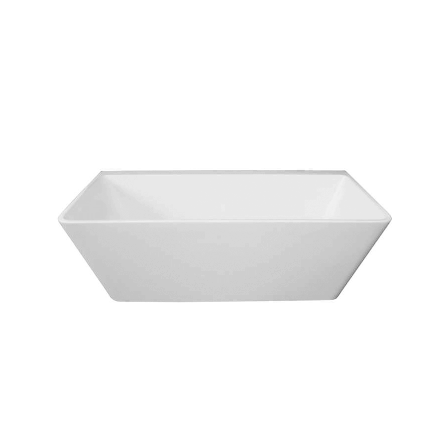 Square white freestanding 1500mm back to wall bath