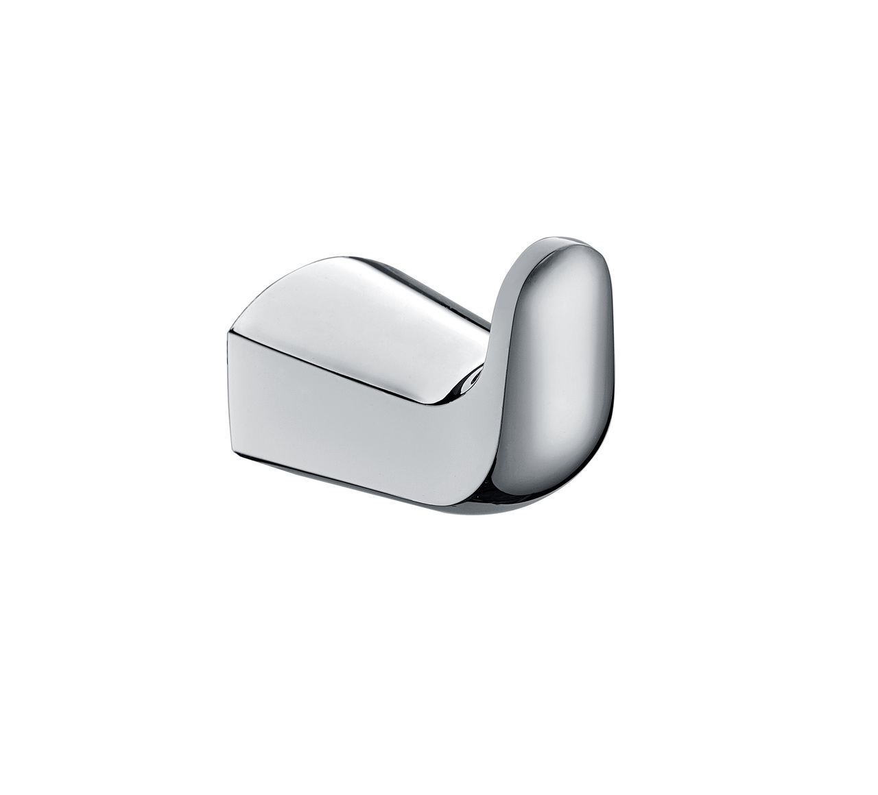 bathroom square single robe hook chrome