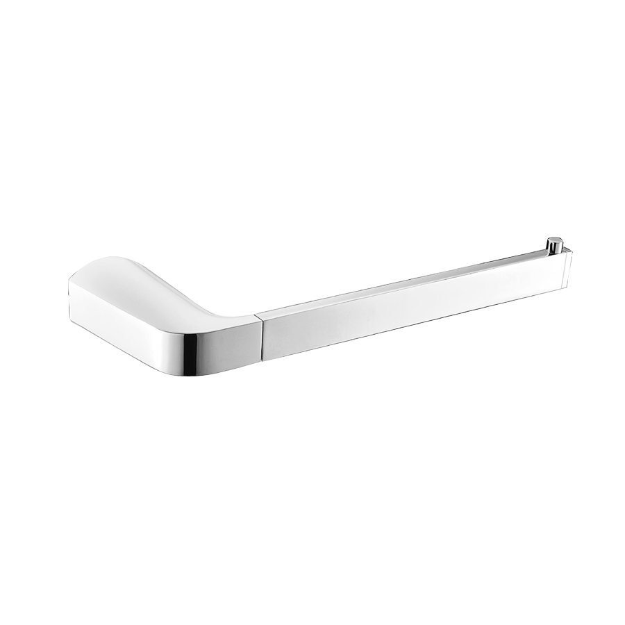 Round chrome toilet roll holder