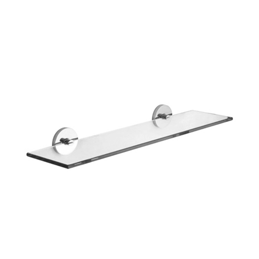 Round stainless steel vanity glass shelf holder