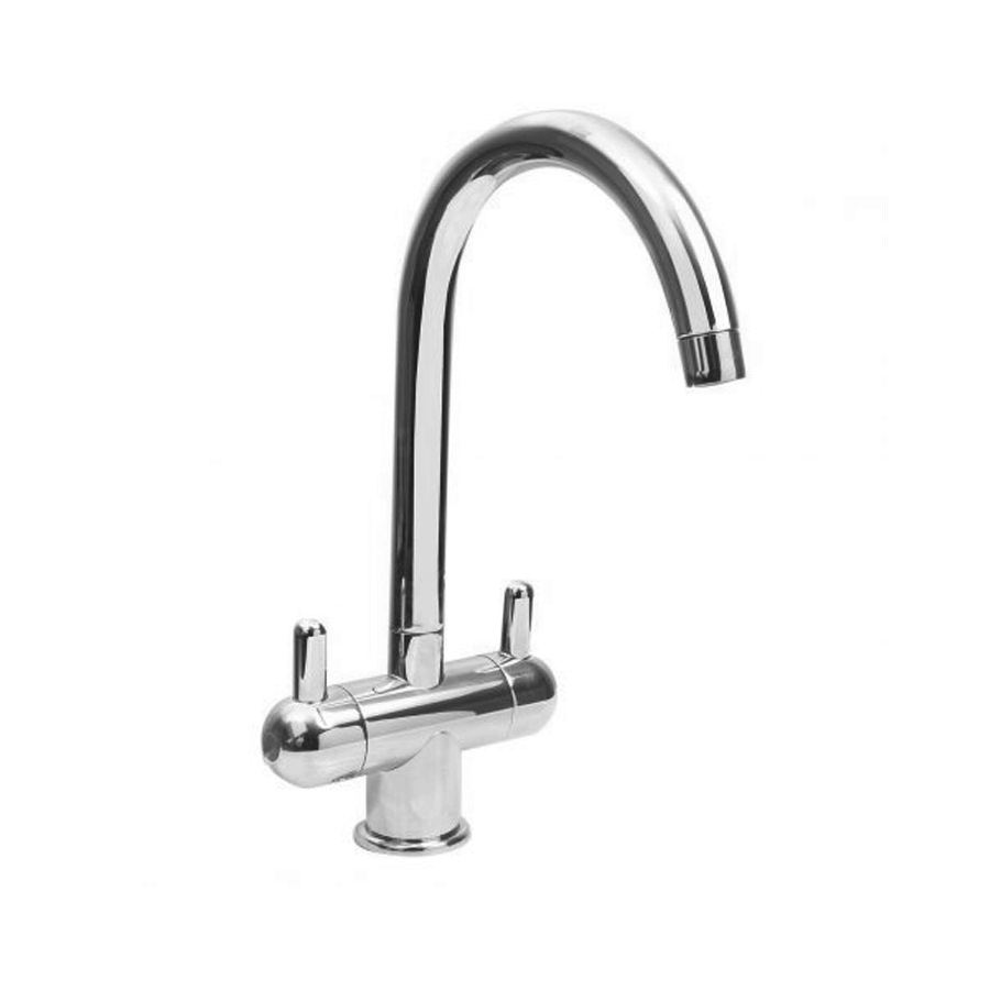 Gooseneck Aquila Nuvola Twin Handle Mixer The Sink Warehouse