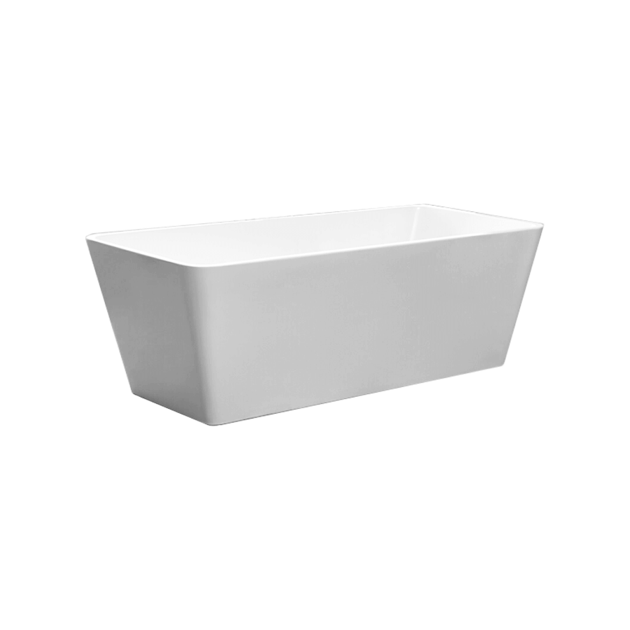 Square freestanding white 1700mm bath