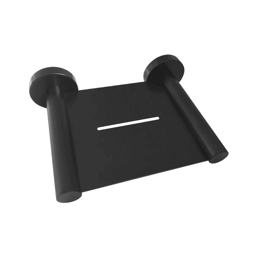 Round black soap dish