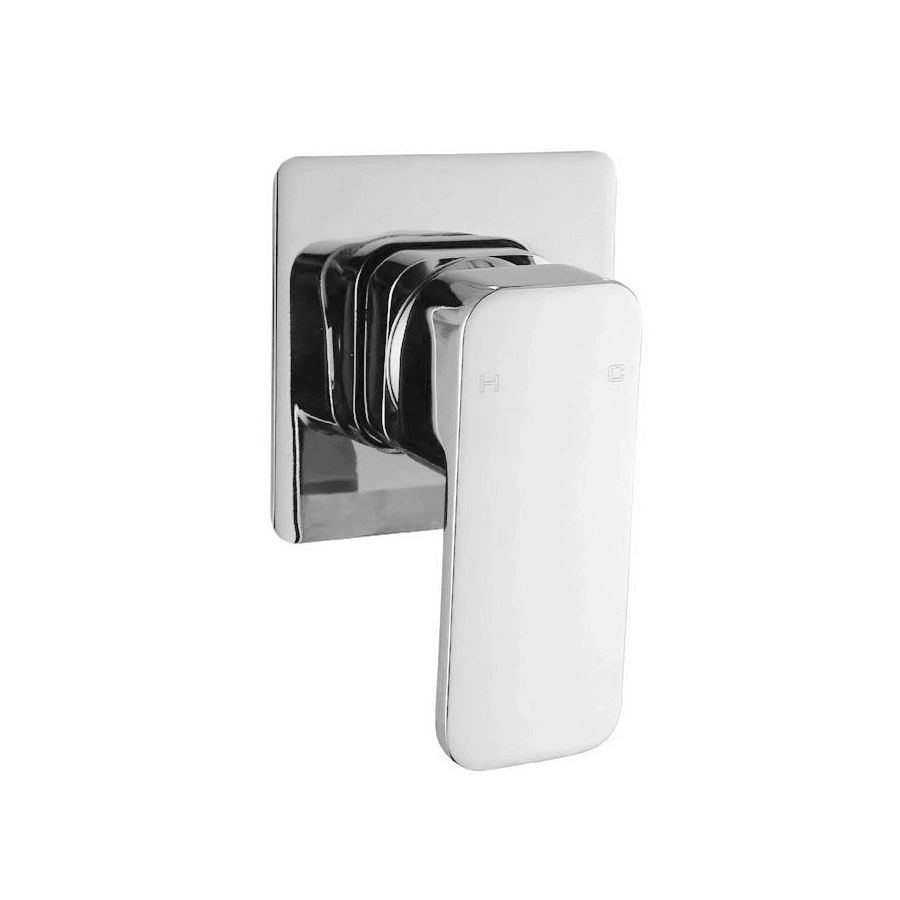 chrome rounded sqaure bath shower mixer